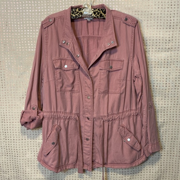 LOFT Dusty Pink 100% Lyocell Utility Jacket - Picture 2 of 8